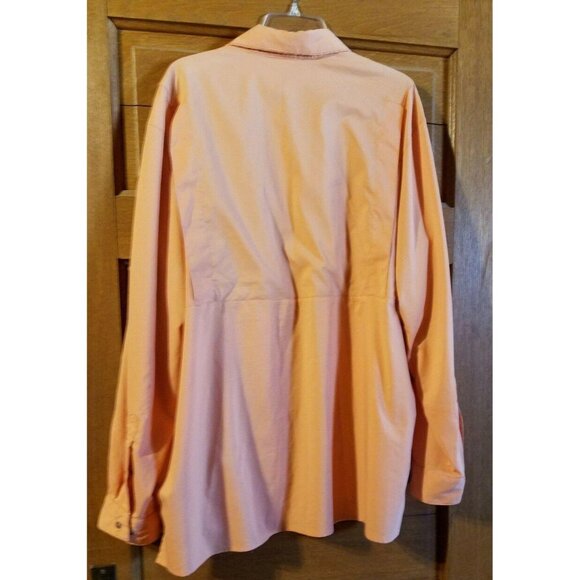 Three Forks Ranch Performance Fishing Shirt Orange XL Long Sleeve Mens - Picture 6 of 7